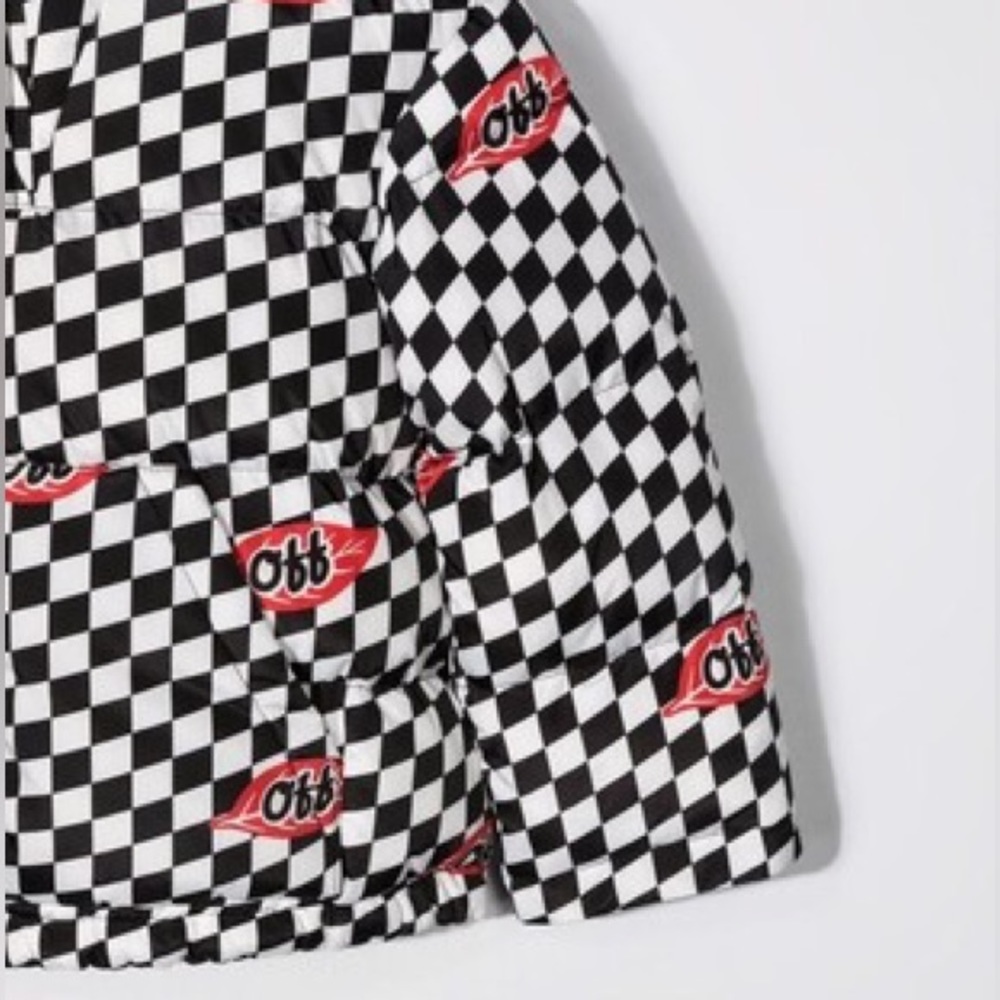 Off White Chessboard leaf pattern Puffer jacket - Picture 10 of 10